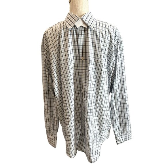 Brooks Brothers XL Non-Iron Traditional Fit Checkered Long Sleeve Shirt Cotton - Picture 1 of 6